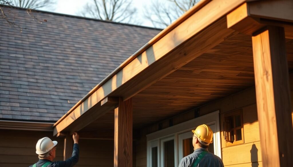how to tie a porch roof into an existing roof