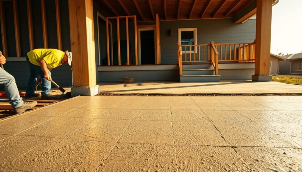 how to build a concrete porch