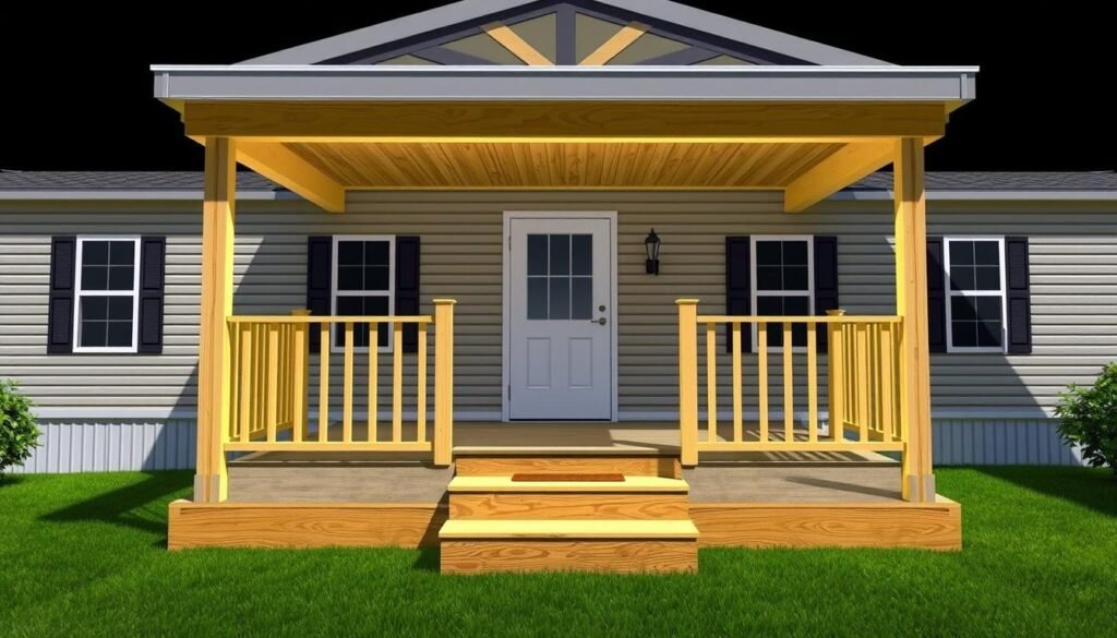 how to build a porch for a mobile home