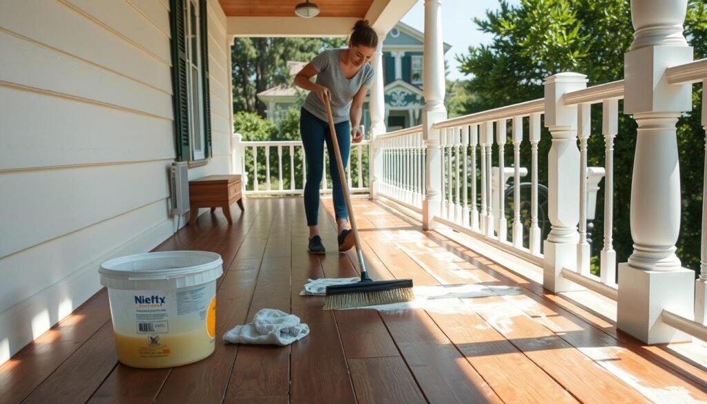 how to clean porch