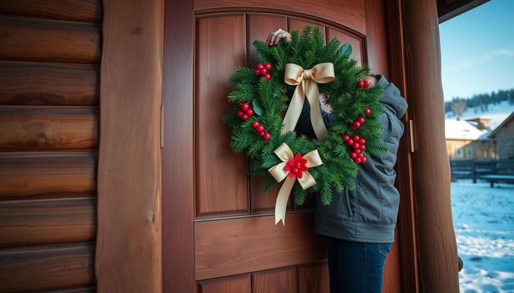 how to hang a wreath