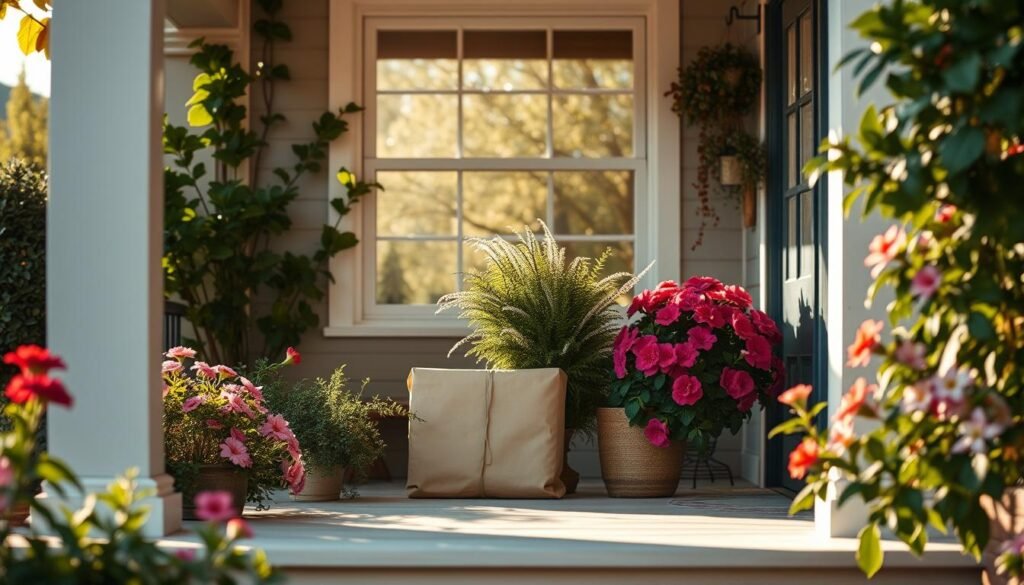 how to hide packages on porch