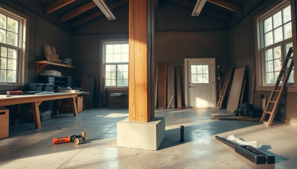 how to install a porch post on concrete