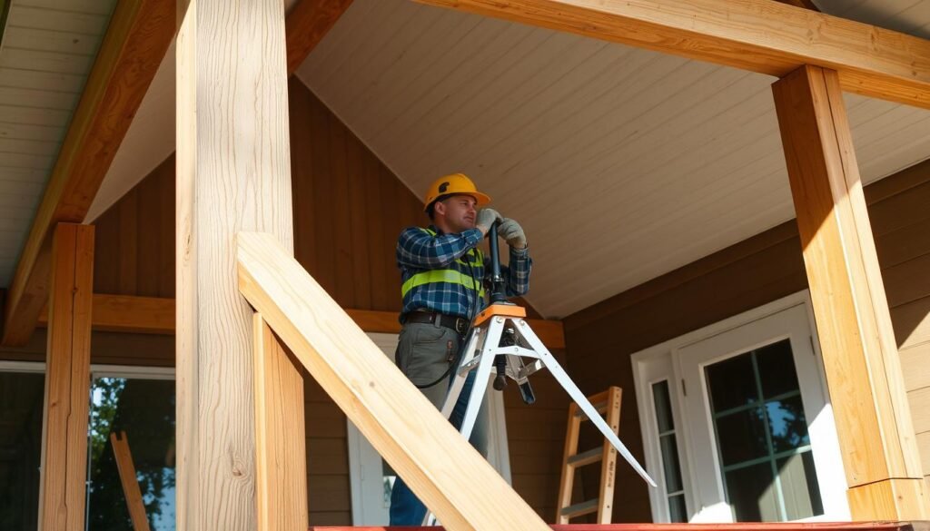 how to jack up a porch roof