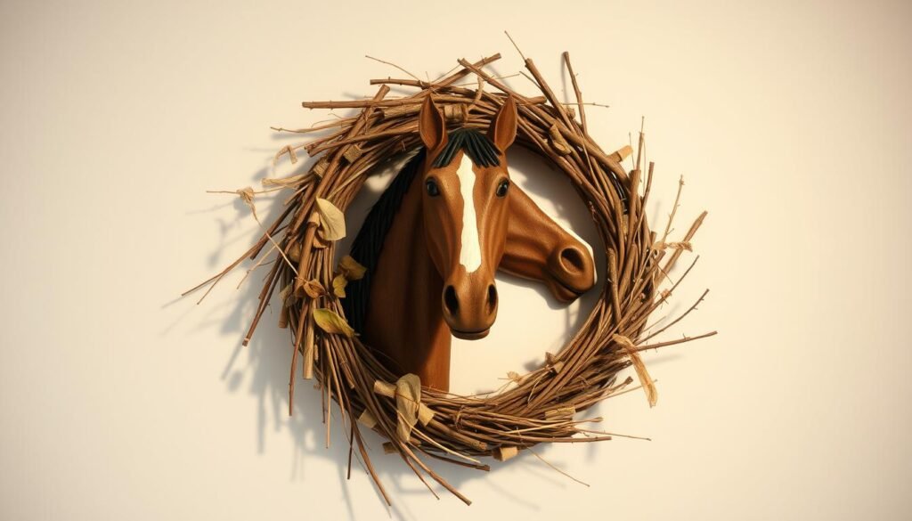 how to make a horse head wreath