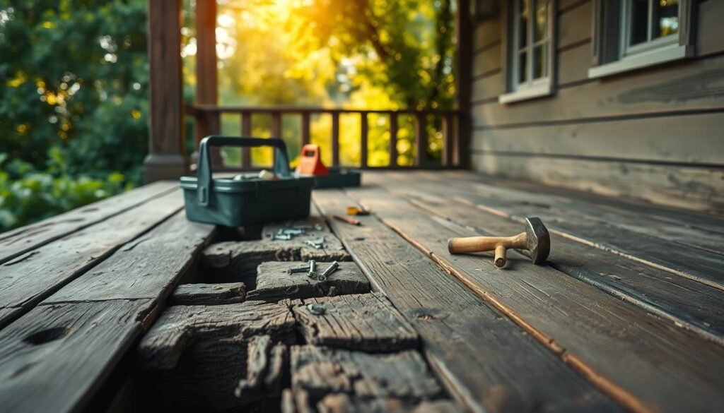 how to treat loosing wood porch