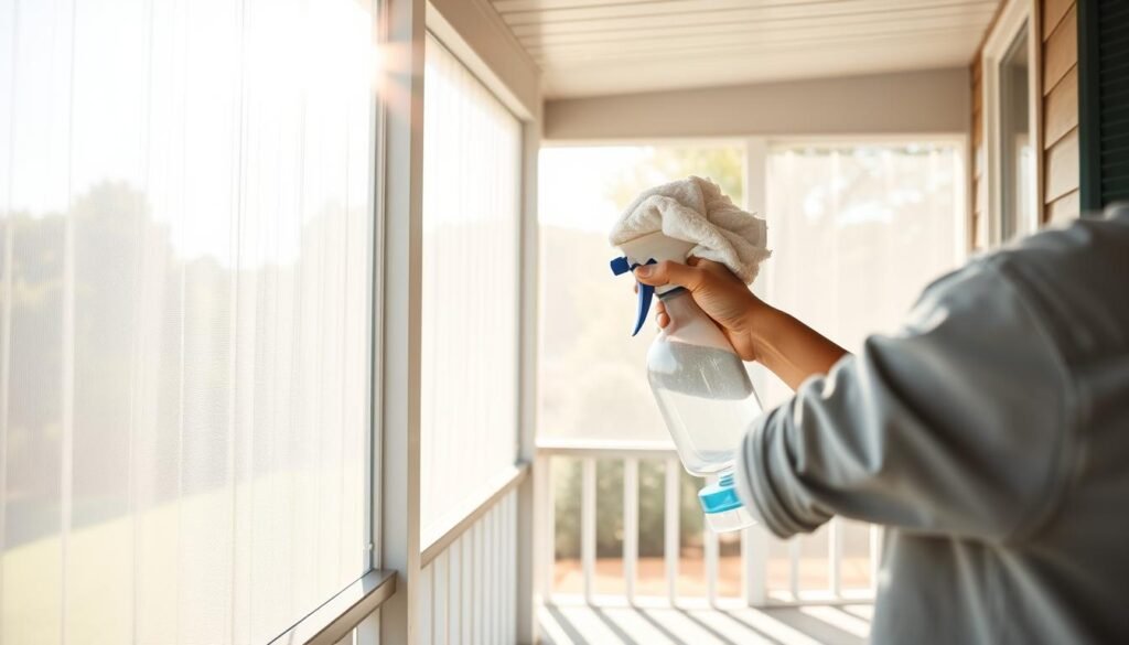 how to clean screens on porch