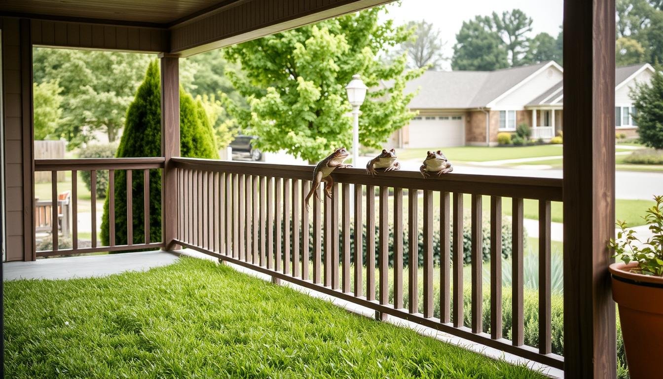 how to keep frogs off porch