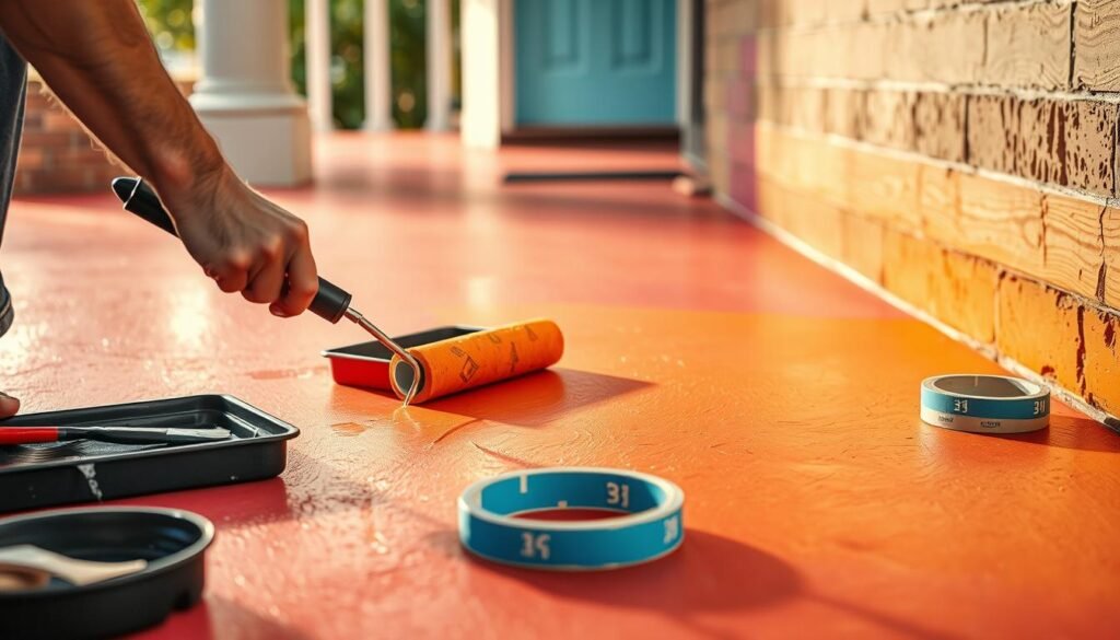 how to paint a concrete porch