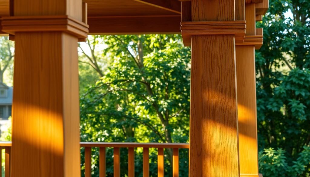 how to wrap porch posts with wood
