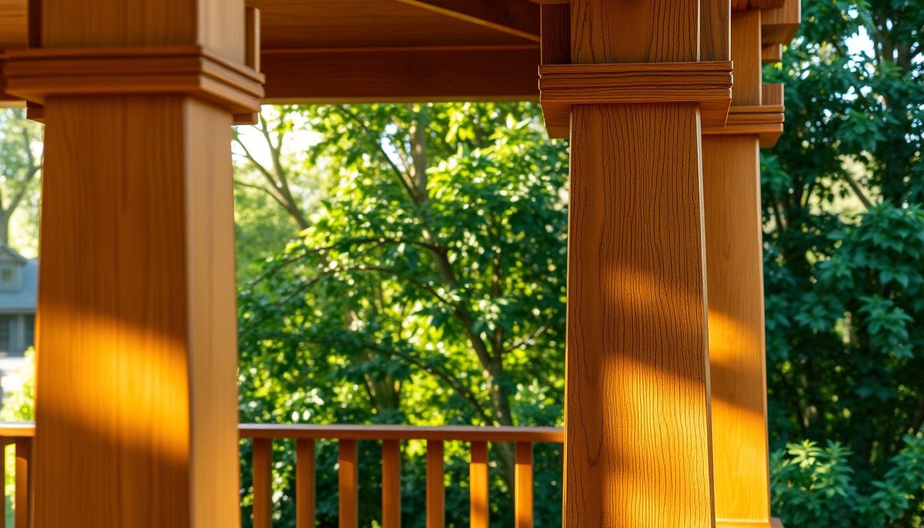 how to wrap porch posts with wood