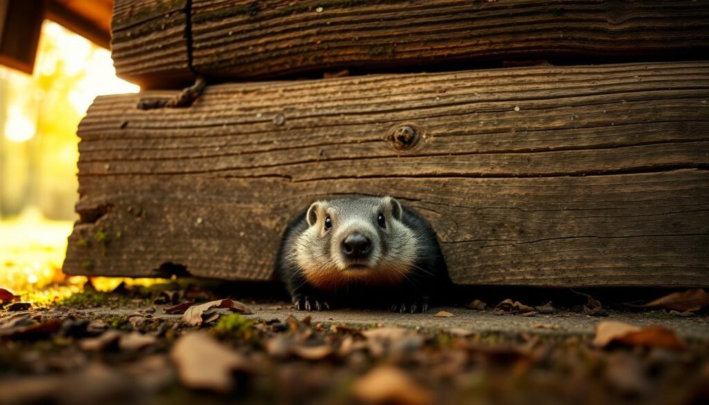 how to get rid of groundhogs under porch