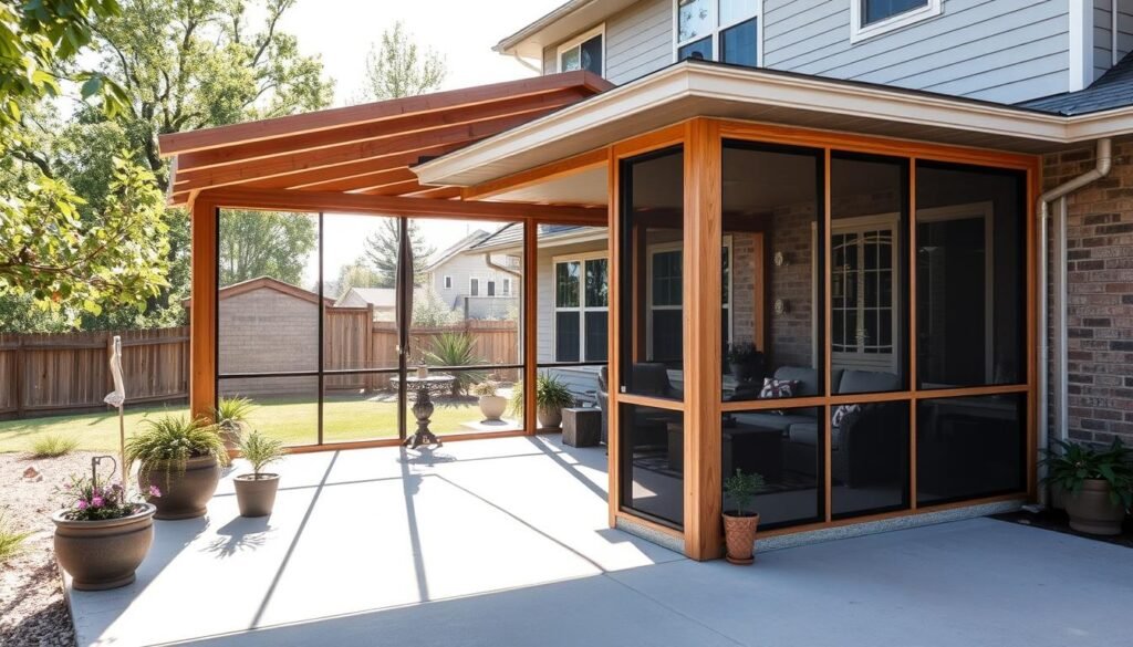 how to build a screened in porch on existing patio