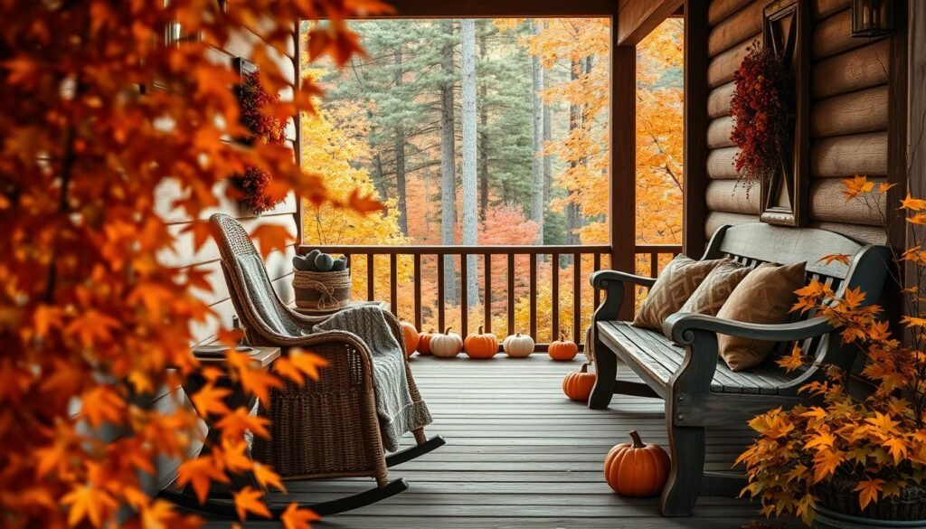 how to decorate your outside porch woodland fall style