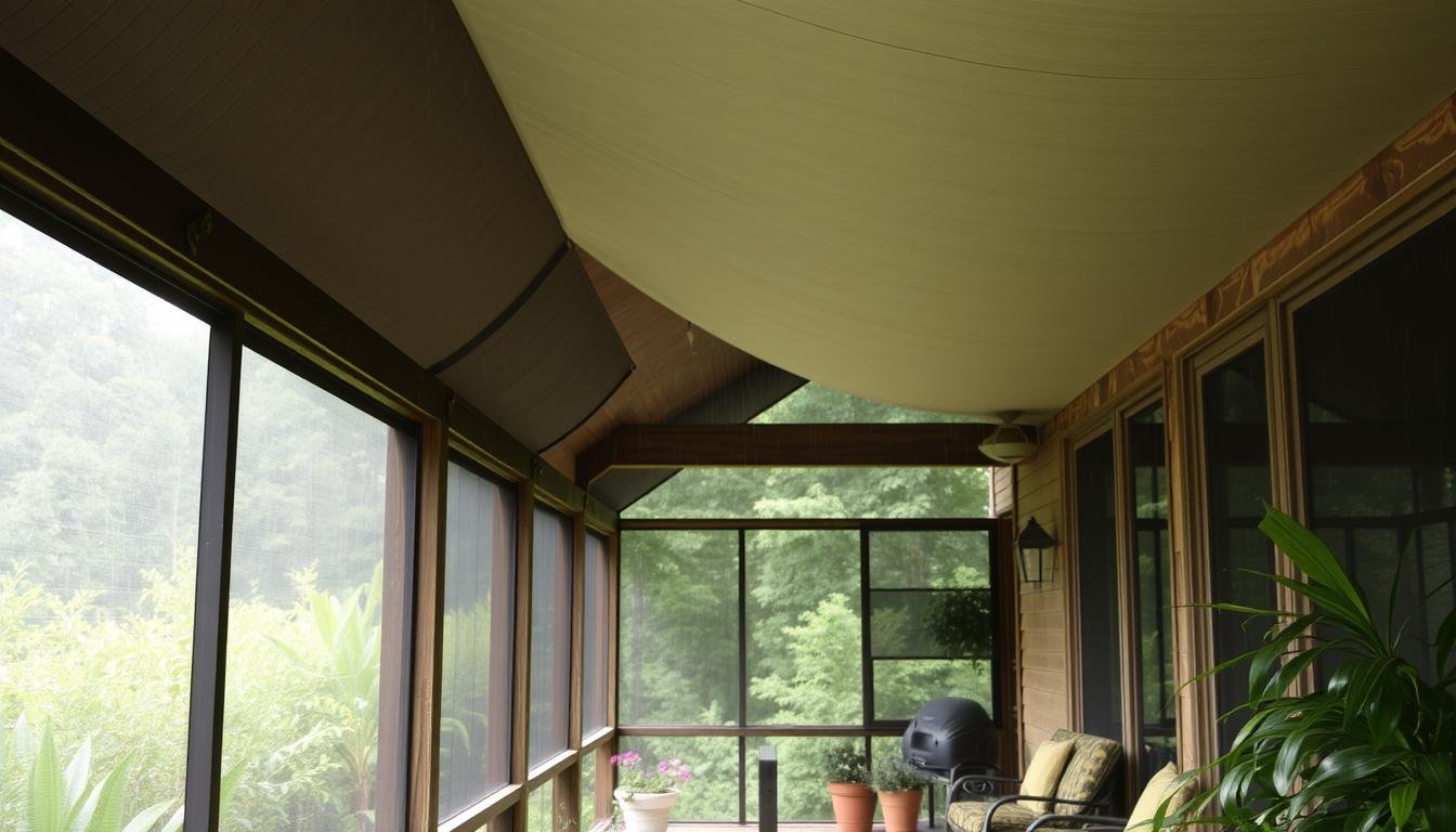 how to keep rain out of screened in porch