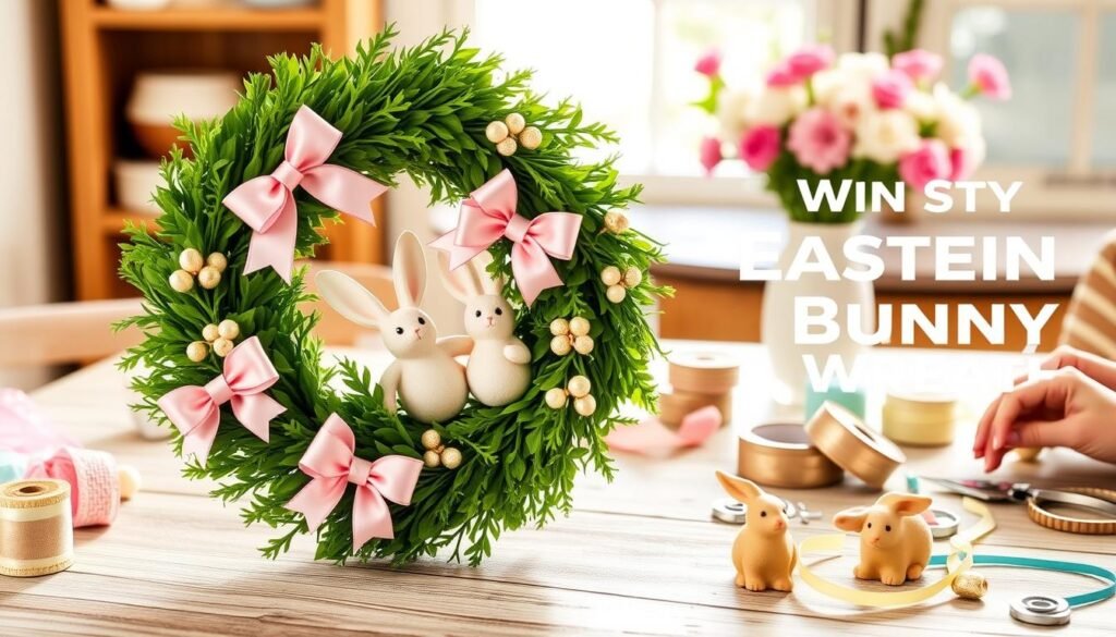 how to make a bunny wreath