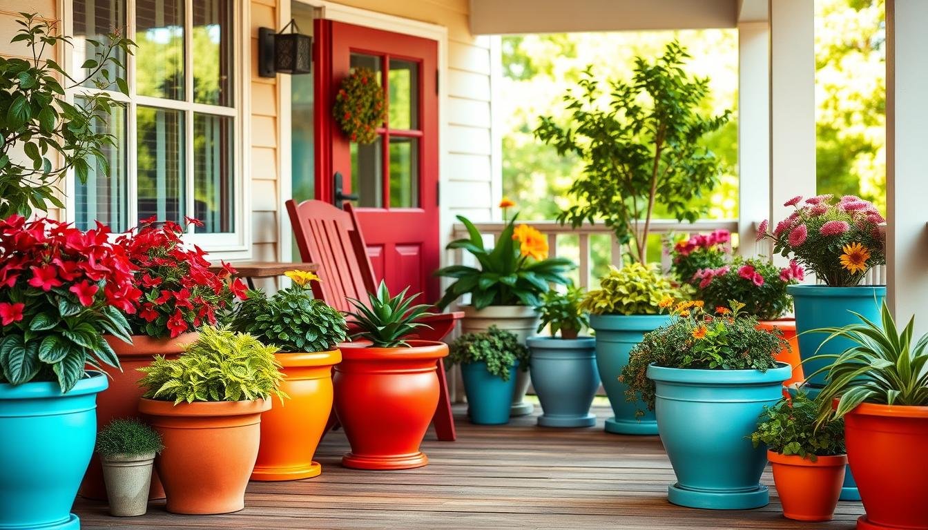 what color planters for front porch