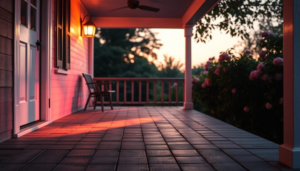 what does a pink porch light mean