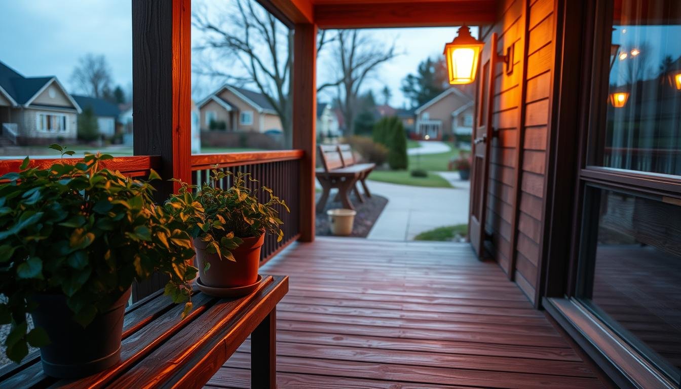 what does an orange porch light mean