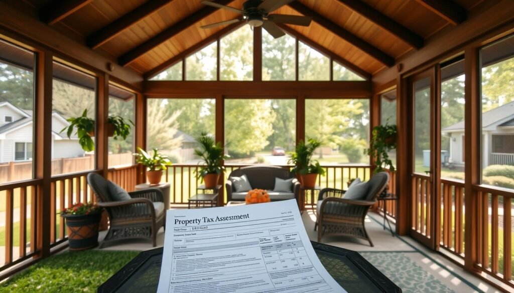does a screened-in porch increase property taxes