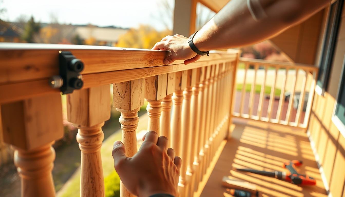 how to attach porch railing