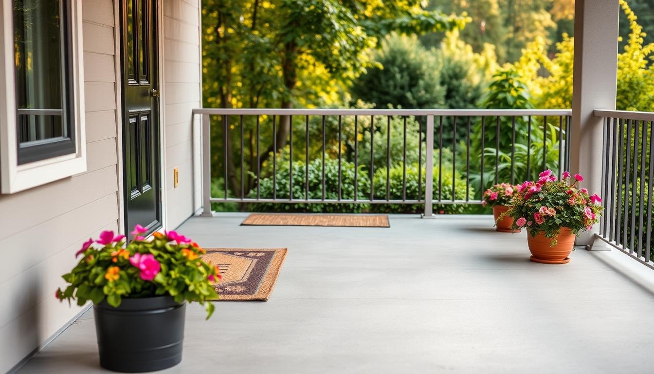 how to make a concrete porch look better