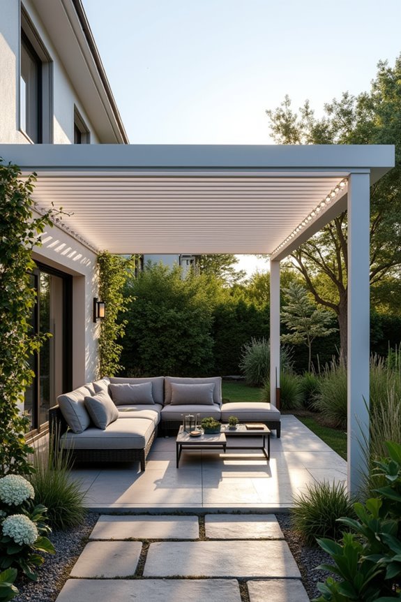 adjustable aluminum louvered panels