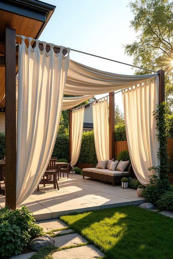 adjustable outdoor privacy curtains