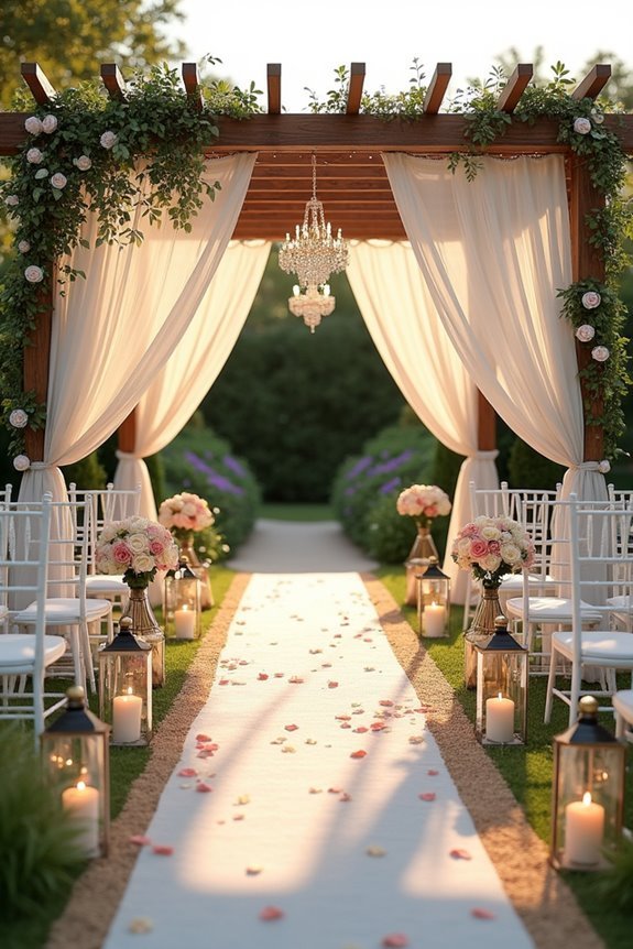 aisle decoration and seating