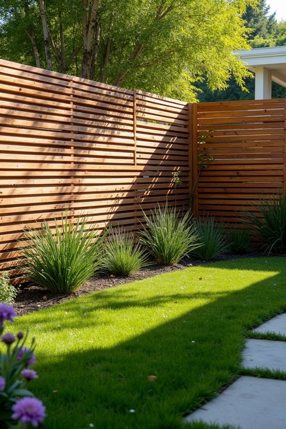 angled slat fence design