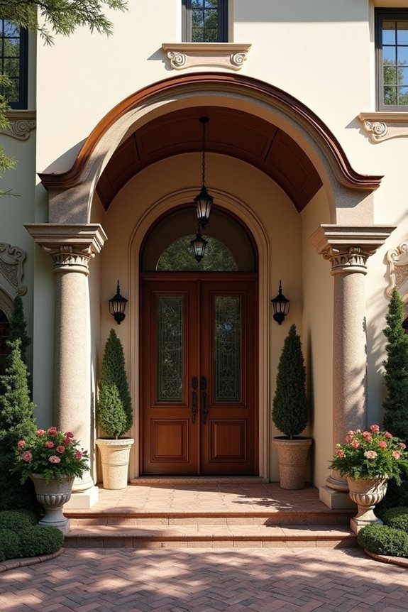 arched entry roof design