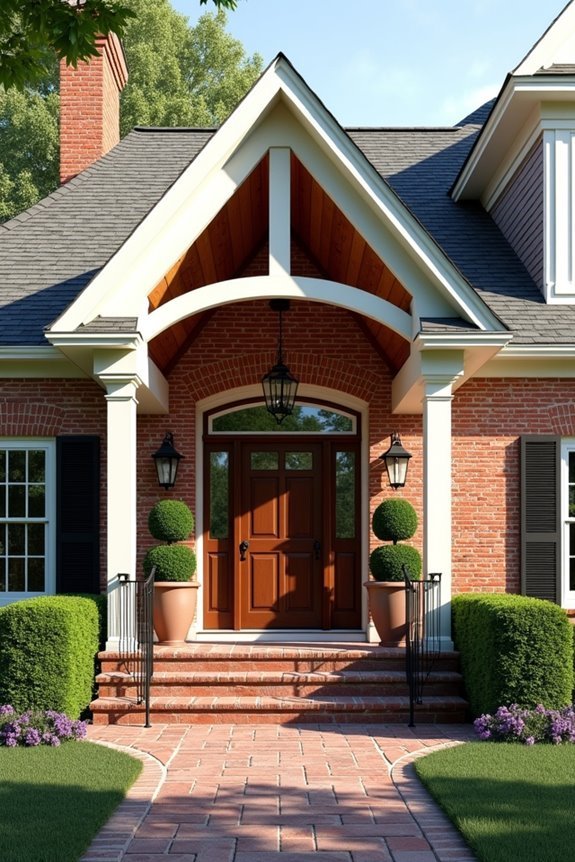 architectural gabled entry canopies