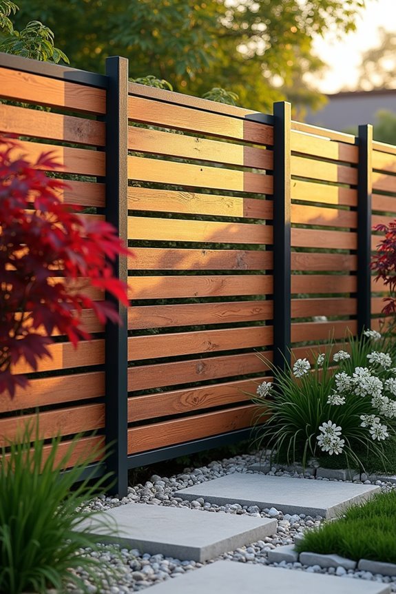 architectural mixed material fences