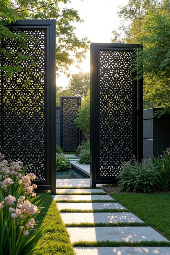 artistic outdoor privacy screens