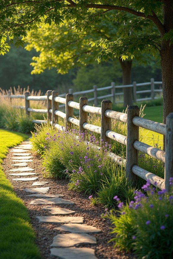 authentic rustic split rail