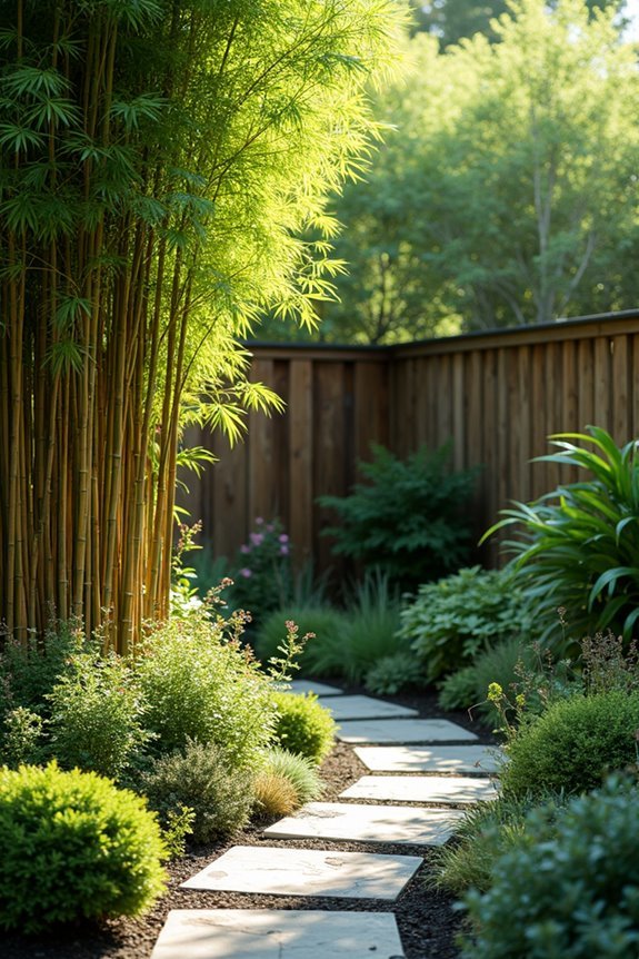 bamboo privacy fence installation