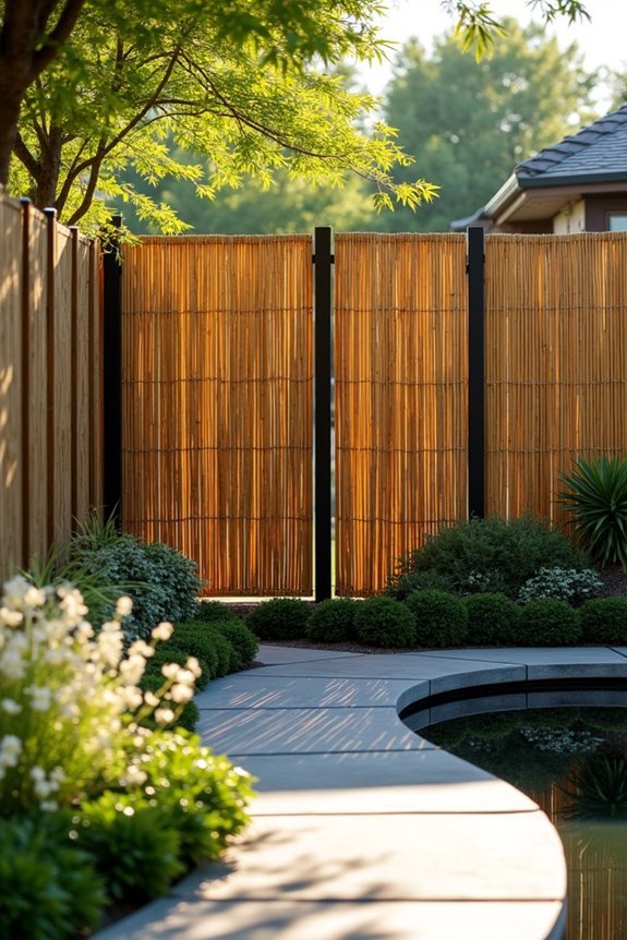 bamboo privacy screen installation