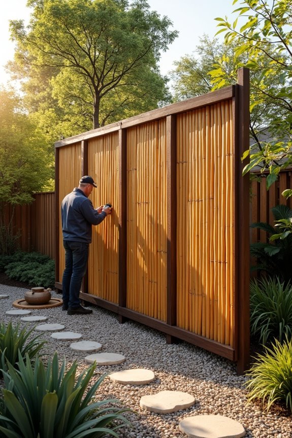 bamboo screen installation guide