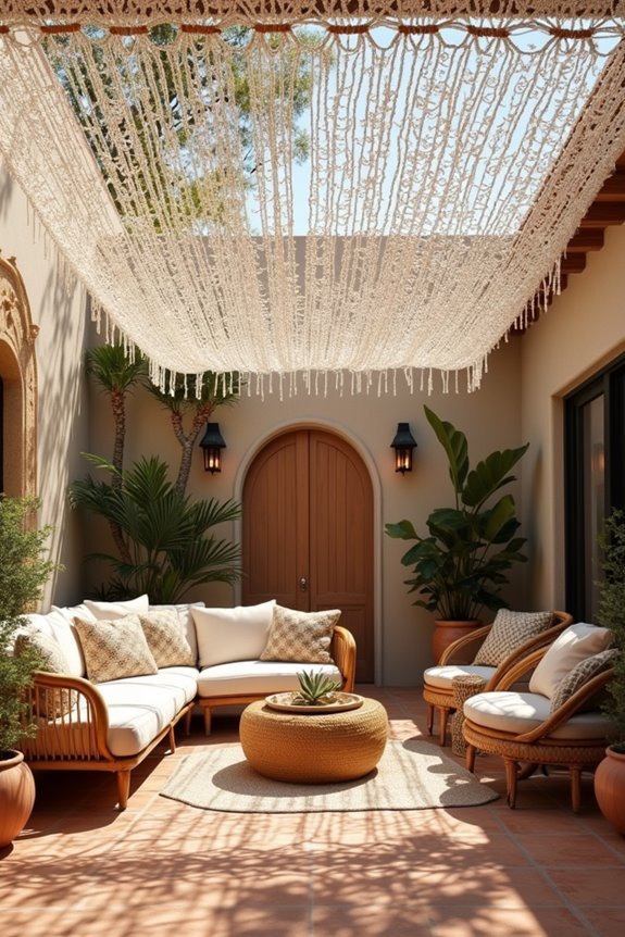 bohemian macram canopy accents