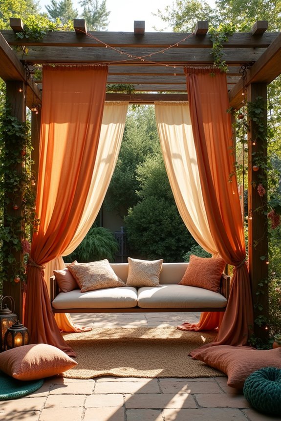 bohemian textile swing retreat