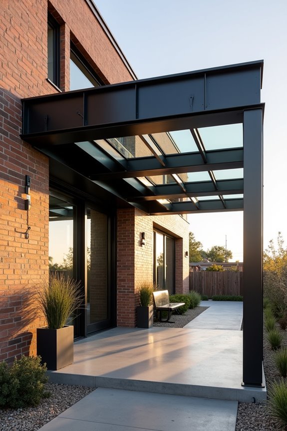 bold architectural metal canopies