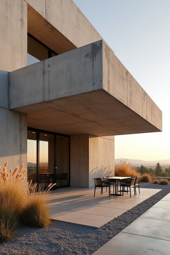 brutalist concrete canopy design