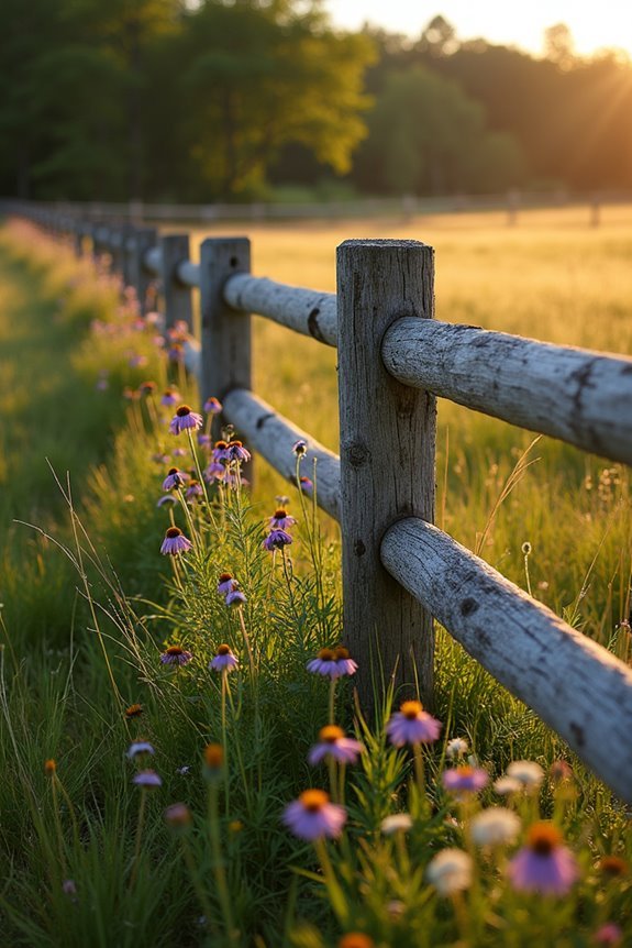 budget friendly rustic fencing