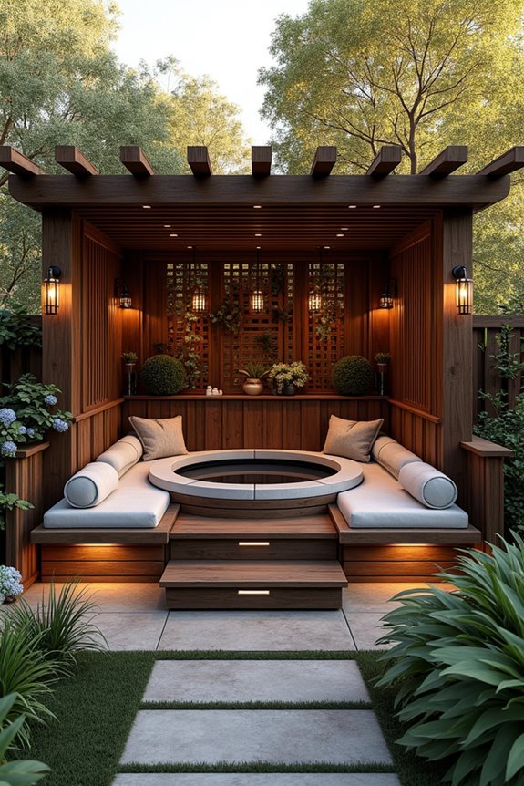 built in seating and storage