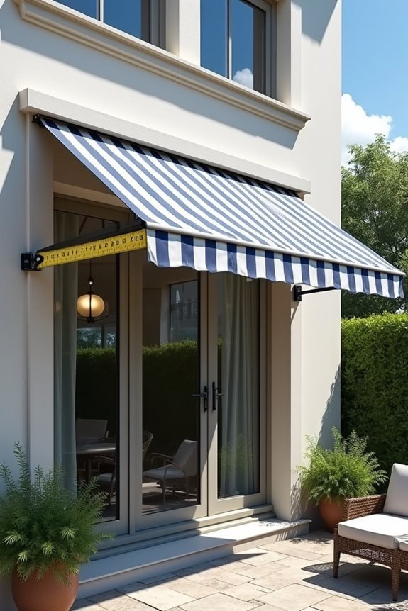 canvas awning sizing guidelines