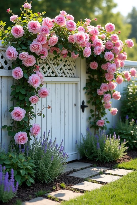 cascading roses and vines