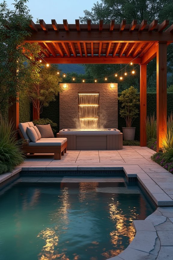 cascading waterfall hydrotherapy integration