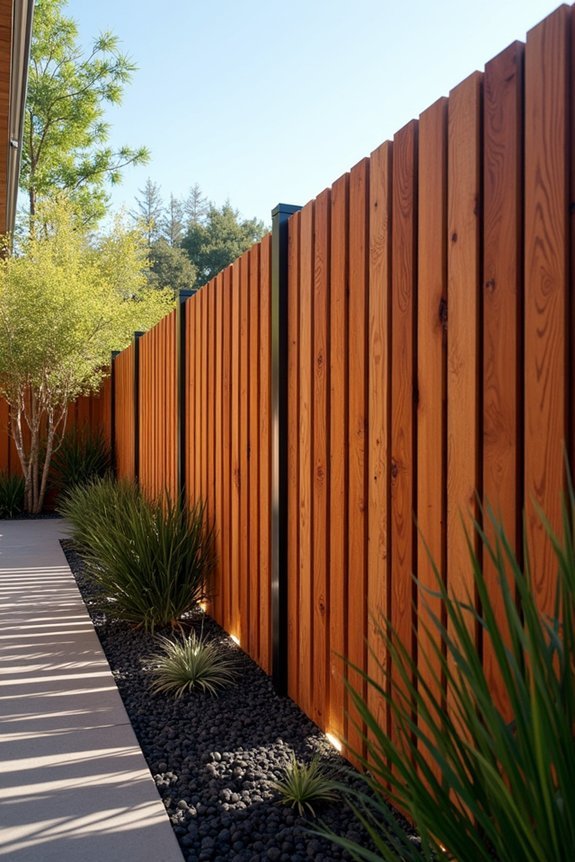 cedar slat fencing aesthetics