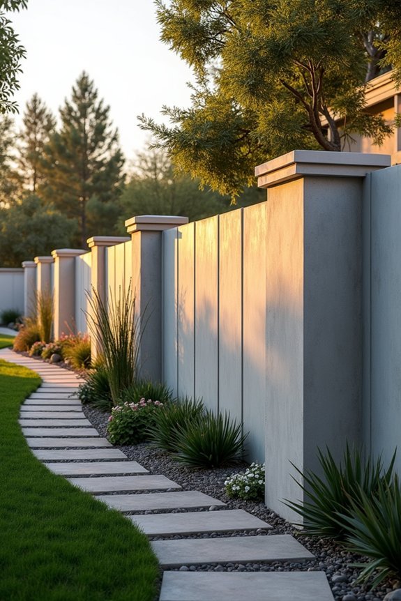 cement fences offer durability
