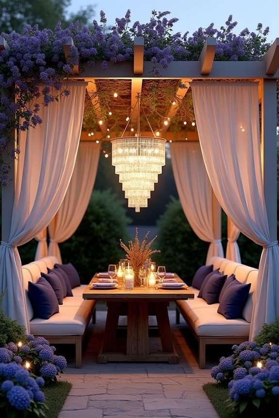 chandelier placement and materials